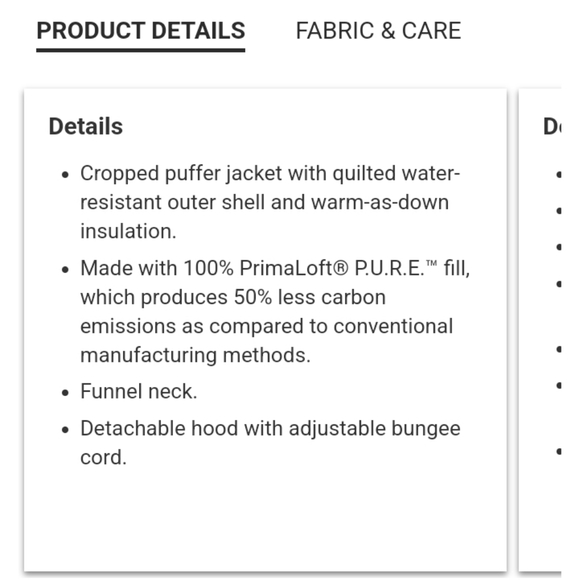 🆕️NWT GAP Big Puff Cropped Jacket in 'Cozy Brown', Size Medium Tall - Picture 3 of 14